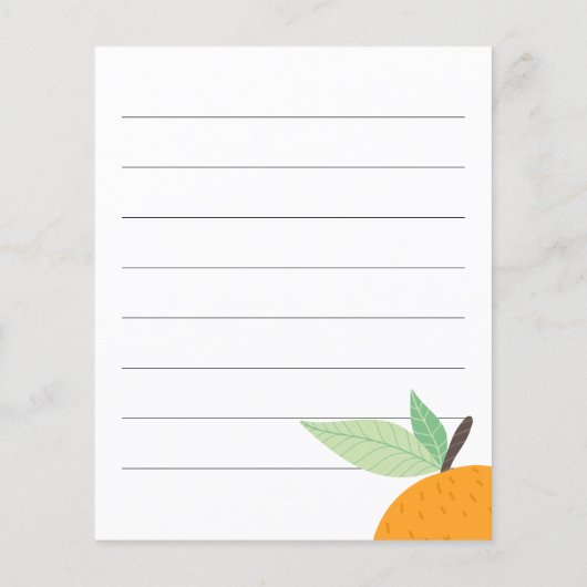 Little Cutie Citrus Gender Reclame Kaarten (Achterkant)