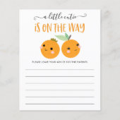 Little Cutie Citrus Gender Reclame Kaarten (Voorkant)