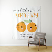 Little Cutie Citrus Geslacht Reveal Banner Wandkleed (In situ)