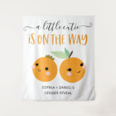 Little Cutie Citrus Geslacht Reveal Banner Wandkleed (Voorkant)
