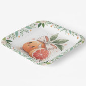 Little Cutie Citrus Grapefruit Coquette Botanical Papieren Bordje (Gebogen)