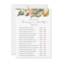 Little Cutie Citrus Guess Wie Douche Game Kaart