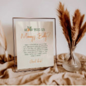 Little Cutie Citrus Hoe groot is de buik van mama Poster