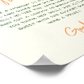 Little Cutie Citrus Hoe groot is de buik van mama Poster (Hoek)