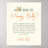 Little Cutie Citrus Hoe groot is de buik van mama Poster (Voorkant)
