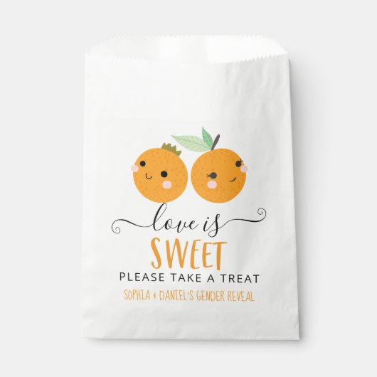 Little Cutie Citrus Love is Sweet Favors Bag Bedankzakje (Voorkant)