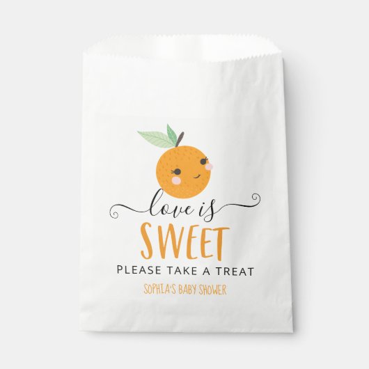 Little Cutie Citrus Love is Sweet Favors Bag Bedankzakje (Voorkant)