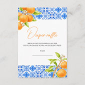 Little Cutie Citrus Luier Raffle Baby shower Informatiekaartje (Voorkant)