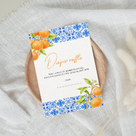 Little Cutie Citrus Luier Raffle Baby shower Informatiekaartje