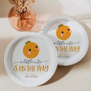 Little Cutie Citrus Modern Baby shower Paper Bord