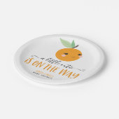 Little Cutie Citrus Modern Baby shower Papieren Bordje (Gekanteld)
