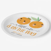 Little Cutie Citrus Modern Gender onthulling Papieren Bordje (Gekanteld)