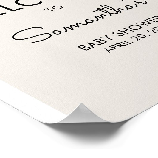 Little Cutie Citrus Oranje Baby shower Welcome Poster (Hoek)