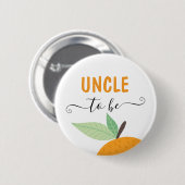 Little Cutie Citrus Oranje familienamen Button (Voorkant /achterkant)