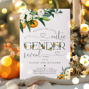 Little Cutie Citrus Oranje Gender Reopenbaarmaking Kaart