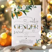 Little Cutie Citrus Oranje Gender Reopenbaarmaking Kaart