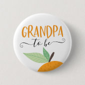 Little Cutie Citrus Oranje Grandpa om Button te wo (Voorkant)
