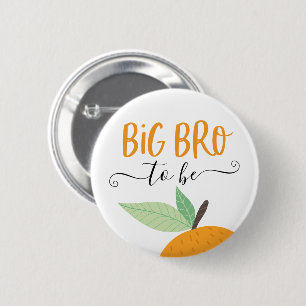 Little Cutie Citrus Oranje Grote Broer Wordt Knop Ronde Button 5,7 Cm