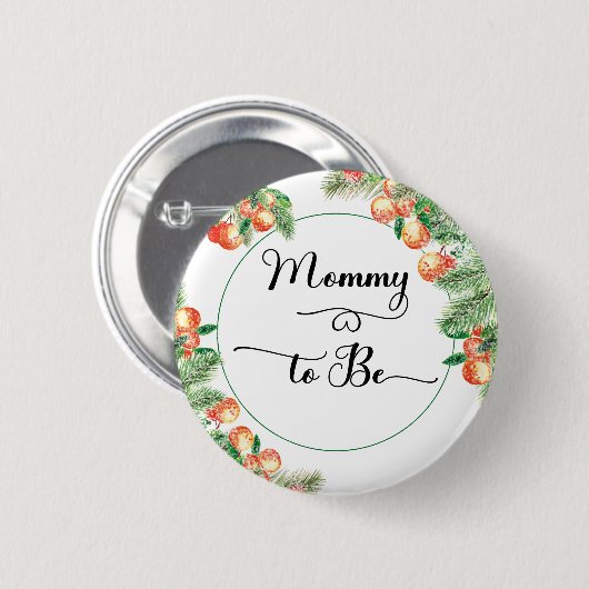 Little cutie Citrus Oranje mama om Button te zijn (Voorkant /achterkant)