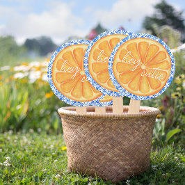 Little Cutie Citrus Sinaasappel Azulejo Baby showe Handwaaier