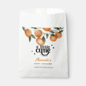 Little Cutie Citrus Sinaasappel Dank u Baby shower Bedankzakje (Voorkant)