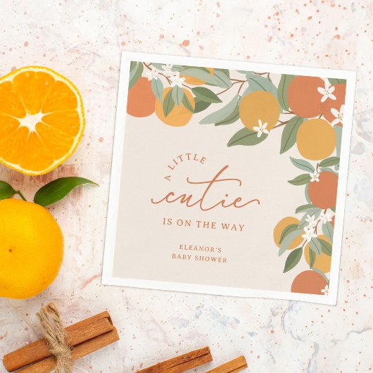 Little Cutie Citrus Sinaasappels Baby shower Servet