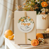 Little cutie citrus sinaasappels birthday dank u bedankjes labels