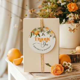 Little cutie citrus sinaasappels birthday dank u bedankjes labels