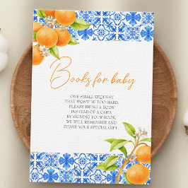 Little Cutie Citrus Tegels Boeken voor Baby shower Informatiekaartje