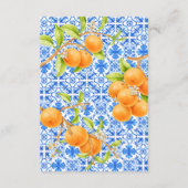 Little Cutie Citrus Tegels Boeken voor Baby shower Informatiekaartje (Achterkant)