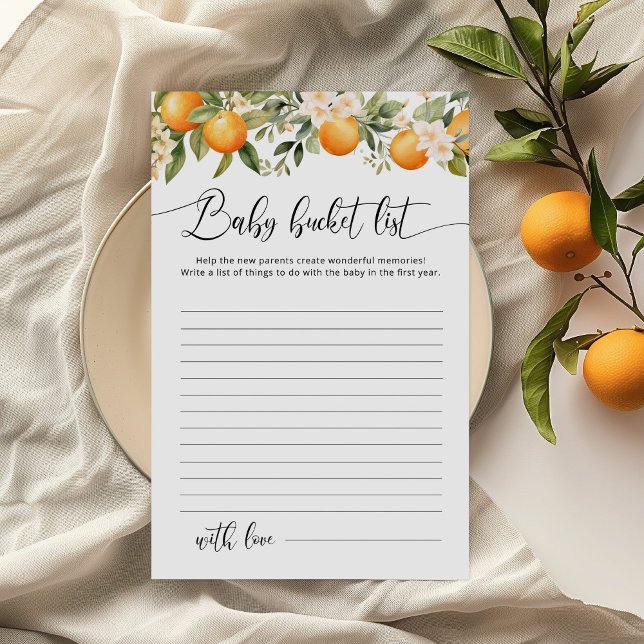 Little cutie Citrus thema baby bucket list (Creator heeft geüpload)