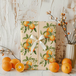 Little cutie citrus thema verjaardagsfeestje cadeaupapier