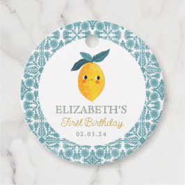 Little Cutie Citrus Verjaardag Bedankjes Labels