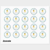 Little Cutie Citrus Verjaardag Ronde Sticker (Vel)
