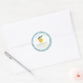 Little Cutie Citrus Verjaardag Ronde Sticker (Envelop)