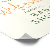 Little Cutie Citrus Welkom Baby shower Teken Poster (Hoek)