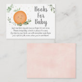 Little Cutie Clementine Baby shower Boek Aanvraag Informatiekaartje (Voorkant / Achterkant)