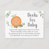 Little Cutie Clementine Baby shower Boek Aanvraag Informatiekaartje (Voorkant)