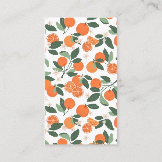 Little Cutie Clementine Baby shower Diaper Raffle Informatiekaartje (Achterkant)