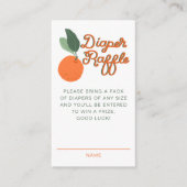 Little Cutie Clementine Baby shower Diaper Raffle Informatiekaartje (Voorkant)