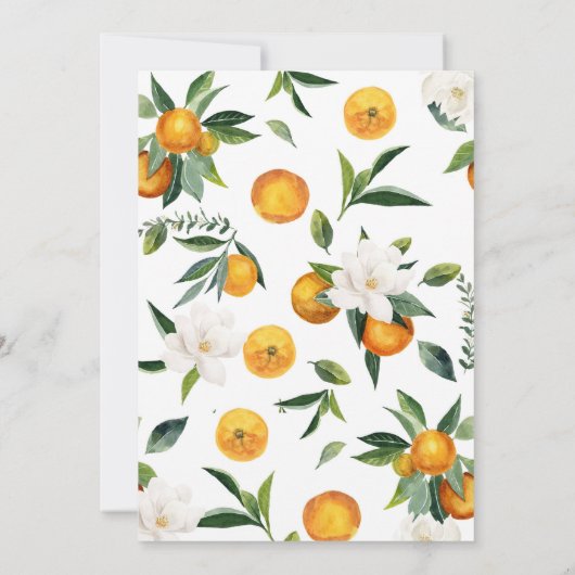 Little Cutie Clementine Baby shower Gender Neutral Kaart (Achterkant)