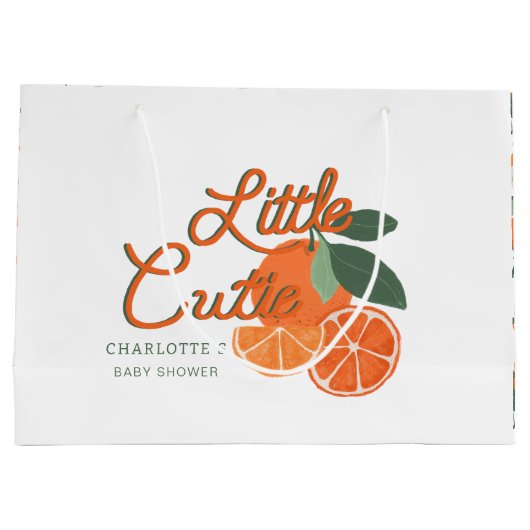 Little Cutie Clementine Baby shower Gift Bag – Cit Groot Cadeauzakje (Achterkant)
