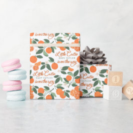 Little Cutie Clementine Baby shower inpakpapier