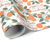 Little Cutie Clementine Baby shower inpakpapier (Rol Hoek)
