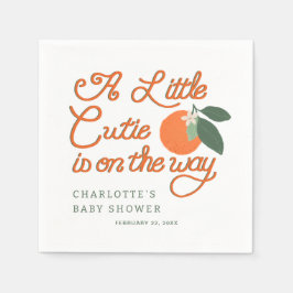 Little Cutie Clementine Baby shower servetten