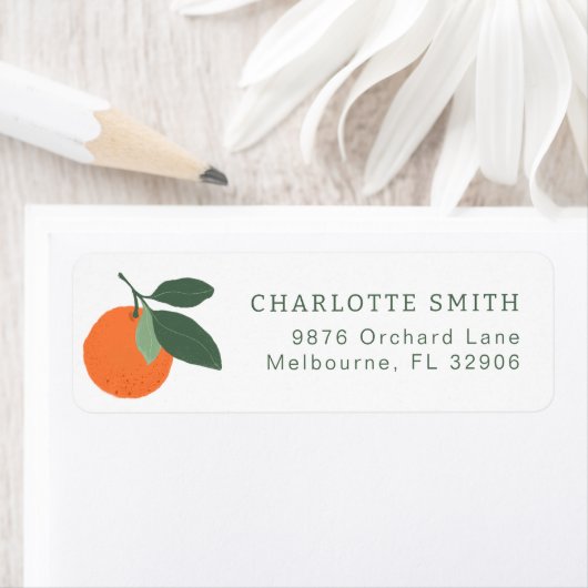 Little Cutie Clementine Baby shower voorkeurslabel Etiket (Insitu)