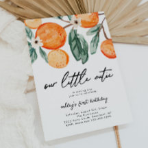 Little Cutie Clementine Birthday Invitation