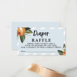 Little Cutie Clementine Boy Diaper Raffle Notitiekaartje