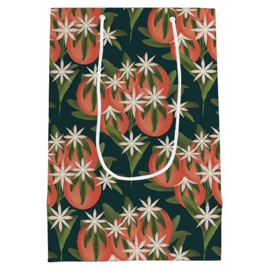 Little Cutie Clementine| Citrus Theme Baby shower Medium Cadeauzakje (Achterkant)