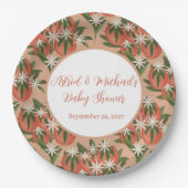 Little Cutie Clementine | Citrus Theme Baby shower Papieren Bordje (Voorkant)